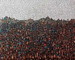 BİNNUR YÜCEBAŞ RUOCCO tarafından 2025 yılında 120x150 cm ölçülerinde Tuval üzeri yağlı boya tekniği ile yapılmıştır.