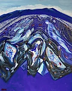 NECMETTİN ÖZLÜ tarafından 2024 yılında 100x80 cm ölçülerinde Tuval üzeri akrilik boya tekniği ile yapılmıştır.