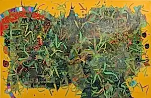 ENGİN KORKMAZ tarafından 2025 yılında 150x240 cm ölçülerinde Tuval üzeri akrilik boya tekniği ile yapılmıştır.