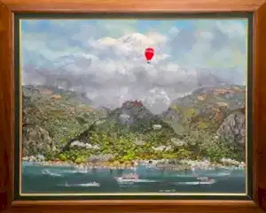 YALÇIN GÖKÇEBAĞ tarafından 2018 yılında 100x120 cm ölçülerinde Tuval üzeri yağlı boya tekniği ile yapılmıştır.