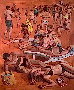 TANJU YAĞAN tarafından 2023 yılında 160x130 cm ölçülerinde Tuval üzeri yağlı boya tekniği ile yapılmıştır.