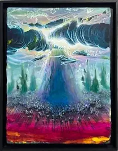 RAŞİT ALTUN tarafından 2024 yılında 80x60 cm ölçülerinde Tuval üzeri akrilik boya tekniği ile yapılmıştır.