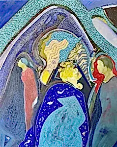 NECMETTİN ÖZLÜ tarafından 2024 yılında 100x80 cm ölçülerinde Tuval üzeri akrilik boya tekniği ile yapılmıştır.