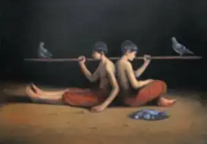 ERDİ KORKMAZ tarafından 2024 yılında 100x140 cm ölçülerinde Tuval üzeri yağlı boya tekniği ile yapılmıştır.