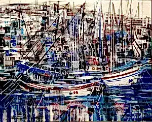 AYHAN ÇETİN tarafından 2024 yılında 80x100 cm ölçülerinde Tuval üzeri akrilik boya tekniği ile yapılmıştır.