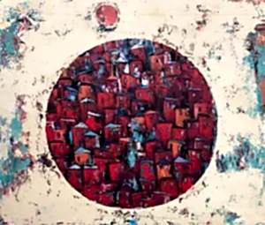 NACİYE BOZDOĞAN AKBAŞ tarafından 2023 yılında 100x120 cm ölçülerinde Tuval üzeri akrilik boya tekniği ile yapılmıştır.