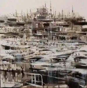 AYHAN ÇETİN tarafından 2023 yılında 60x60 cm ölçülerinde Tuval üzeri akrilik boya tekniği ile yapılmıştır.