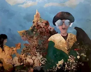 EROL PELİOĞLU tarafından 2023 yılında 120x150 cm ölçülerinde Tuval üzeri yağlı boya tekniği ile yapılmıştır.