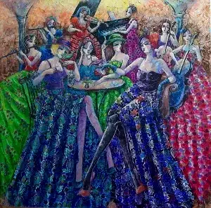 DERYA YILDIZ tarafından 2021 yılında 100x100 cm ölçülerinde Tuval üzeri yağlı boya tekniği ile yapılmıştır.