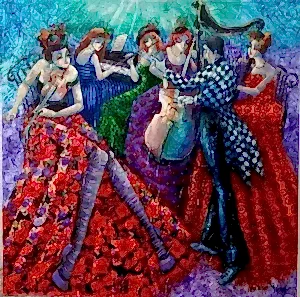 DERYA YILDIZ tarafından 2022 yılında 60x60 cm ölçülerinde Tuval üzeri yağlı boya tekniği ile yapılmıştır.