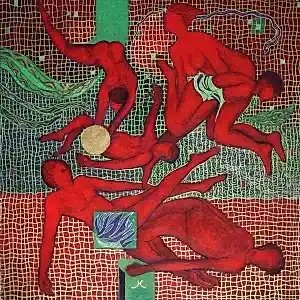 NECMETTİN ÖZLÜ tarafından 2017 yılında 70x70 cm ölçülerinde Tuval üzeri akrilik boya tekniği ile yapılmıştır.