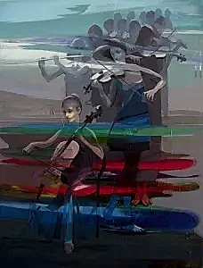 HAKAN ERASLAN tarafından 2016 yılında 120x90 cm ölçülerinde Tuval üzeri akrilik boya tekniği ile yapılmıştır.