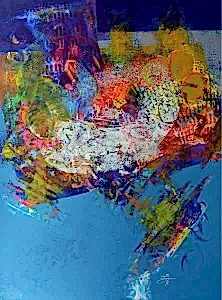 ENGİN KORKMAZ tarafından 2014 yılında 200x150 cm ölçülerinde Tuval üzeri akrilik boya tekniği ile yapılmıştır.