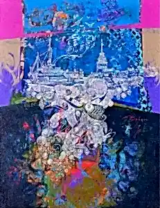 ENGİN KORKMAZ tarafından 2014 yılında 92x73 cm ölçülerinde Tuval üzeri akrilik boya tekniği ile yapılmıştır.