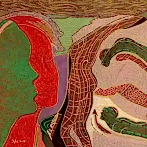 NECMETTİN ÖZLÜ tarafından 2018 yılında 25x25 cm ölçülerinde Tuval üzeri akrilik boya tekniği ile yapılmıştır.