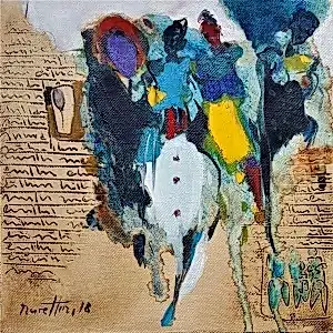 NURETTİN AKKAYA tarafından 2018 yılında 25x25 cm ölçülerinde Tuval üzeri yağlı boya tekniği ile yapılmıştır.