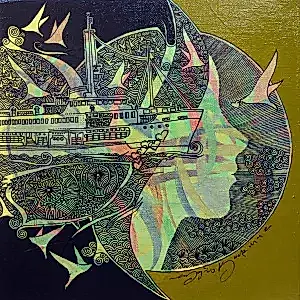 ENGİN KORKMAZ tarafından 2018 yılında 25x25 cm ölçülerinde Tuval üzeri akrilik boya tekniği ile yapılmıştır.