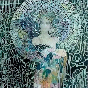 BİNNUR YÜCEBAŞ RUOCCO tarafından 2018 yılında 25x25 cm ölçülerinde Tuval üzeri yağlı boya tekniği ile yapılmıştır.