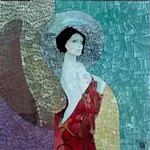 BİNNUR YÜCEBAŞ RUOCCO tarafından 2018 yılında 25x25 cm ölçülerinde Tuval üzeri yağlı boya tekniği ile yapılmıştır.