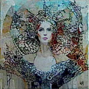 BİNNUR YÜCEBAŞ RUOCCO tarafından 2018 yılında 25x25 cm ölçülerinde Tuval üzeri yağlı boya tekniği ile yapılmıştır.