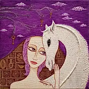 ZEKİYE AKALIN tarafından 2018 yılında 25x25 cm ölçülerinde Tuval üzeri yağlı boya tekniği ile yapılmıştır.