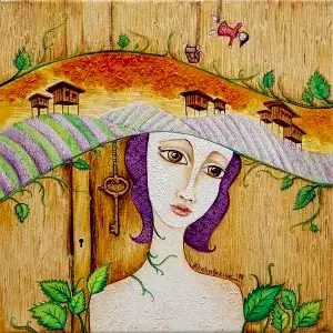 ZEKİYE AKALIN tarafından 2018 yılında 25x25 cm ölçülerinde Tuval üzeri yağlı boya tekniği ile yapılmıştır.