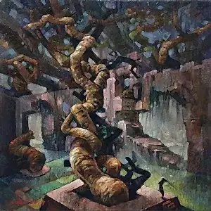 ADEM BAŞPINAR tarafından 2019 yılında 25x25 cm ölçülerinde Tuval üzeri akrilik boya tekniği ile yapılmıştır.