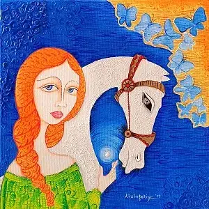 ZEKİYE AKALIN tarafından 2019 yılında 25x25 cm ölçülerinde Tuval üzeri yağlı boya tekniği ile yapılmıştır.