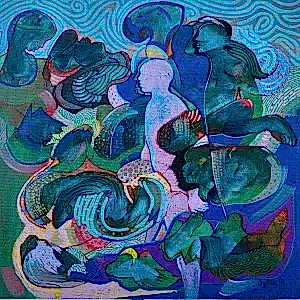 NECMETTİN ÖZLÜ tarafından 2019 yılında 25x25 cm ölçülerinde Tuval üzeri akrilik boya tekniği ile yapılmıştır.