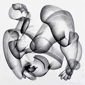 ALİ HERİSCHİ tarafından 2019 yılında 25x25 cm ölçülerinde Kağıt üzeri karışık teknik tekniği ile yapılmıştır.