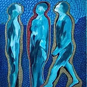 NECMETTİN ÖZLÜ tarafından 2019 yılında 25x25 cm ölçülerinde Tuval üzeri akrilik boya tekniği ile yapılmıştır.