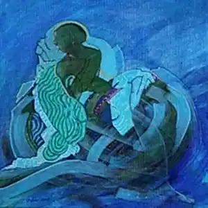 NECMETTİN ÖZLÜ tarafından 2019 yılında 25x25 cm ölçülerinde Tuval üzeri akrilik boya tekniği ile yapılmıştır.