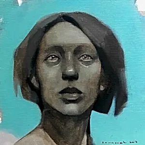 SEMA ÖCAL tarafından 2019 yılında 25x25 cm ölçülerinde Tuval üzeri yağlı boya tekniği ile yapılmıştır.