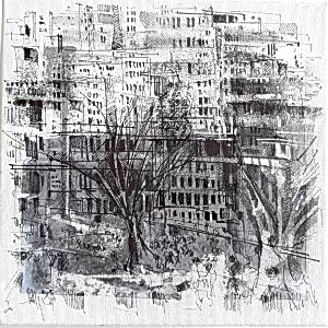 AYHAN ÇETİN tarafından 2019 yılında 25x25 cm ölçülerinde Tuval üzeri akrilik boya tekniği ile yapılmıştır.