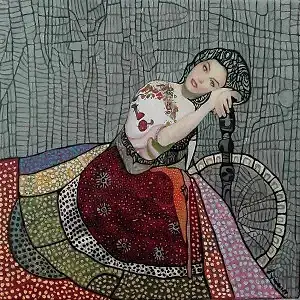 BİNNUR YÜCEBAŞ RUOCCO tarafından 2019 yılında 25x25 cm ölçülerinde Tuval üzeri yağlı boya tekniği ile yapılmıştır.