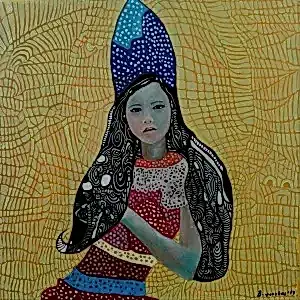 BİNNUR YÜCEBAŞ RUOCCO tarafından 2019 yılında 25x25 cm ölçülerinde Tuval üzeri yağlı boya tekniği ile yapılmıştır.