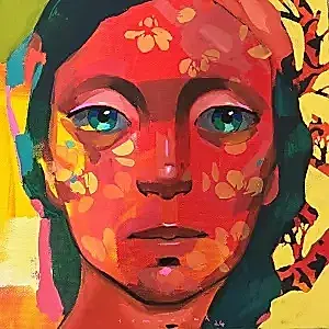 SEMA ÖCAL tarafından 2024 yılında 25x25 cm ölçülerinde Tuval üzeri akrilik boya tekniği ile yapılmıştır.