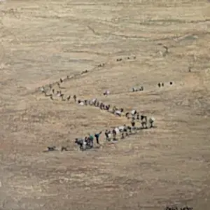 SALİH ÇAKAR tarafından 2024 yılında 25x25 cm ölçülerinde Tuval üzeri yağlı boya tekniği ile yapılmıştır.