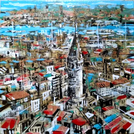 AYHAN ÇETİN tarafından 2025 yılında 25x25 cm ölçülerinde Tuval üzeri akrilik boya tekniği ile yapılmıştır.