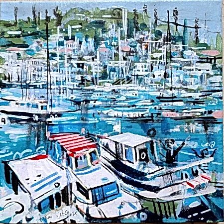 AYHAN ÇETİN tarafından 2025 yılında 25x25 cm ölçülerinde Tuval üzeri akrilik boya tekniği ile yapılmıştır.