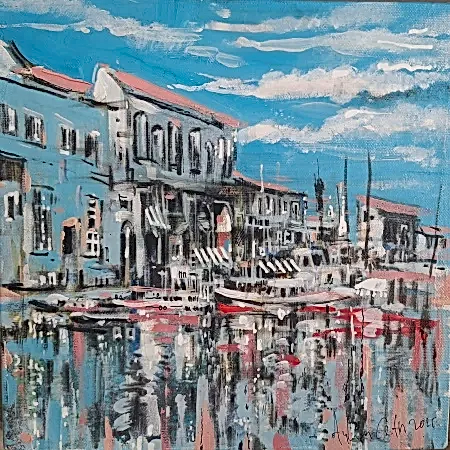 AYHAN ÇETİN tarafından 2025 yılında 25x25 cm ölçülerinde Tuval üzeri akrilik boya tekniği ile yapılmıştır.