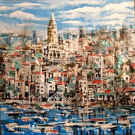 AYHAN ÇETİN tarafından 2025 yılında 25x25 cm ölçülerinde Tuval üzeri akrilik boya tekniği ile yapılmıştır.