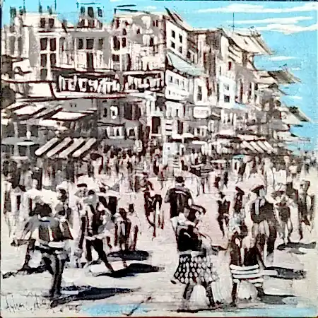 AYHAN ÇETİN tarafından 2025 yılında 25x25 cm ölçülerinde Tuval üzeri akrilik boya tekniği ile yapılmıştır.