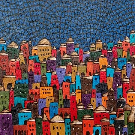 BİNNUR YÜCEBAŞ RUOCCO tarafından 2025 yılında 25x25 cm ölçülerinde Tuval üzeri yağlı boya tekniği ile yapılmıştır.