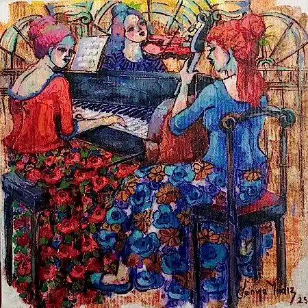 DERYA YILDIZ tarafından 2025 yılında 25x25 cm ölçülerinde Tuval üzeri yağlı boya tekniği ile yapılmıştır.