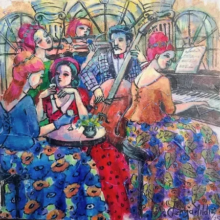 DERYA YILDIZ tarafından 2025 yılında 25x25 cm ölçülerinde Tuval üzeri yağlı boya tekniği ile yapılmıştır.