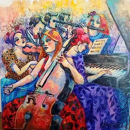 DERYA YILDIZ tarafından 2025 yılında 25x25 cm ölçülerinde Tuval üzeri yağlı boya tekniği ile yapılmıştır.