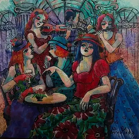 DERYA YILDIZ tarafından 2025 yılında 25x25 cm ölçülerinde Tuval üzeri yağlı boya tekniği ile yapılmıştır.