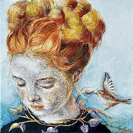 ILGIN ERDEM tarafından 2025 yılında 25x25 cm ölçülerinde Tuval üzeri yağlı boya tekniği ile yapılmıştır.