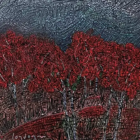 MURAT ÖZDOĞRU tarafından 2025 yılında 25x25 cm ölçülerinde Tuval üzeri akrilik boya tekniği ile yapılmıştır.